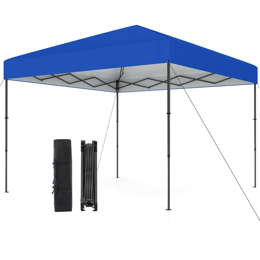 Gymax 10 X 10 FT Pop up Canopy Tent w/ Portable Carrying Bag 8 Stakes
