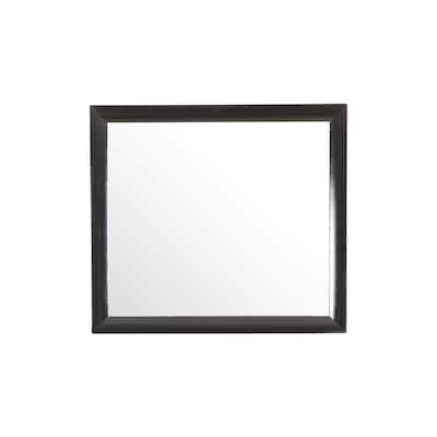 Wooden Rectangular Framed Dresser Wall Mirror - 39" - Black