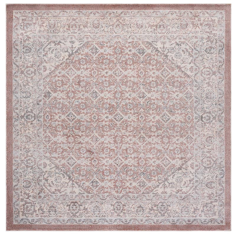 SAFAVIEH Harrison Mimoza Transitional Rug - 6'7" Square - Red/Ivory