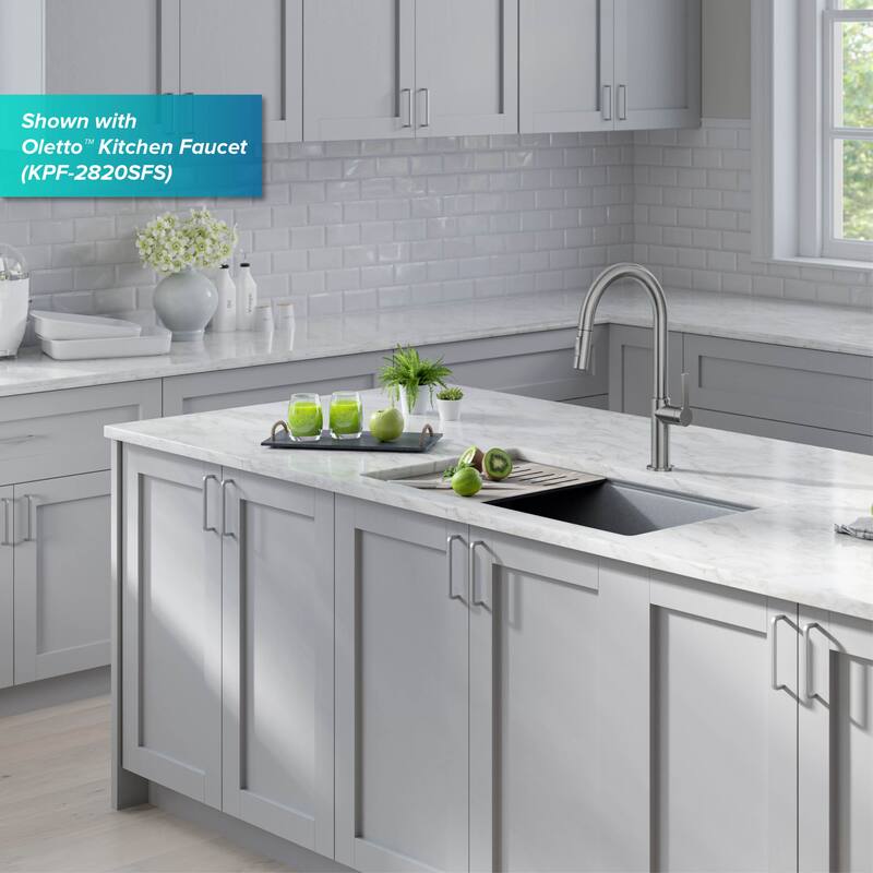 KRAUS Bellucci Workstation Undermount Granite Composite Kitchen Sink