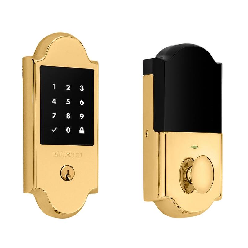 Baldwin Touchscreen Boulder Standalone Deadbolt - Lifetime Polished Brass