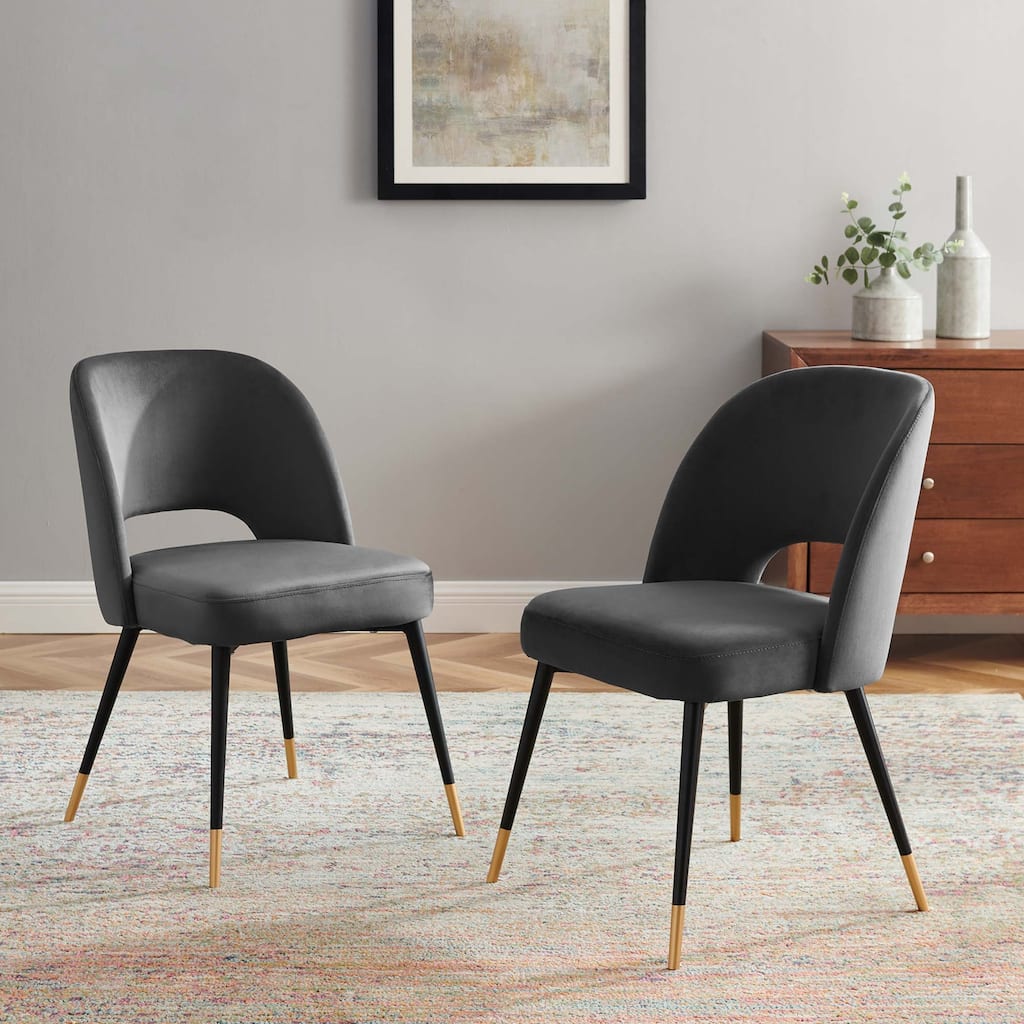 Rouse Performance Velvet Dining Side Chairs (Set of 2)