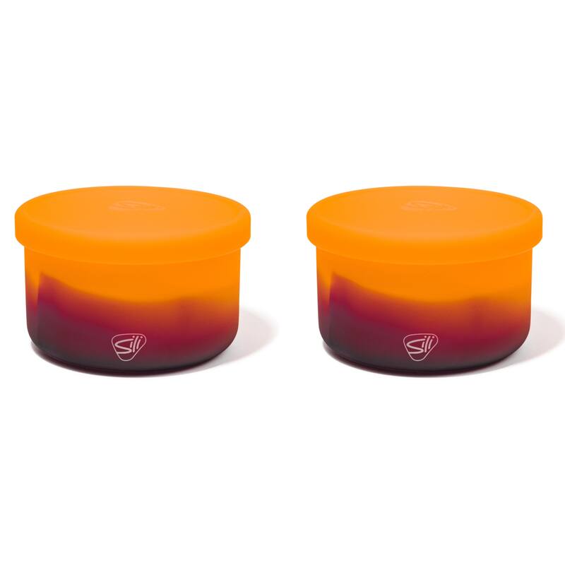 Silipint Silicone 20oz Lidded Bowls 2 Pack Sun Storm Unbreakable
