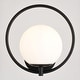 preview thumbnail 10 of 9, Bucktown 1 Light Mid-Century Modern Wall Sconce White Globe Glass