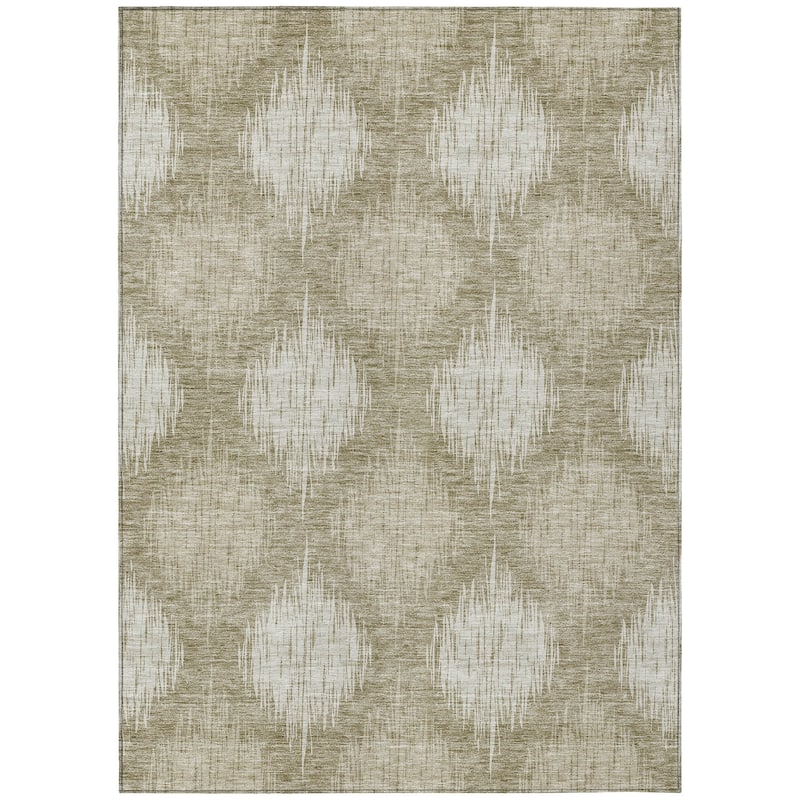 Machine Washable Indoor/ Outdoor Chantille Contemporary Geo Rug