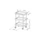 preview thumbnail 6 of 5, Highland Contemporary Walnut Metal 3-Shelf Kitchen Cart by The Curated Nomad
