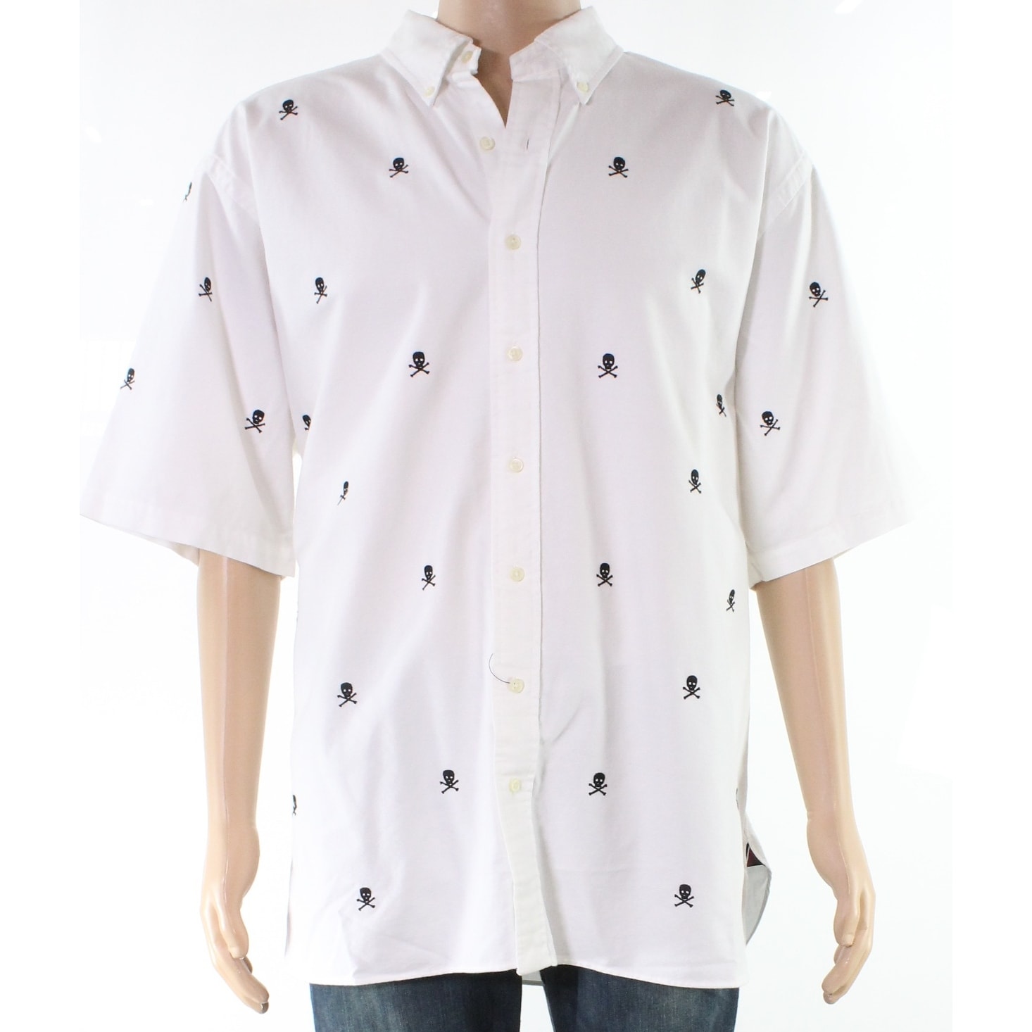 ralph lauren white button down shirt mens