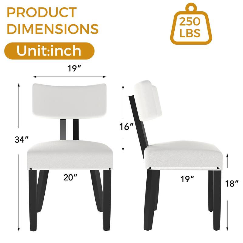 Mid-century Fabric Upholstered Dining Chairs in Black Legs