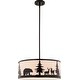 preview thumbnail 1 of 9, Vaxcel Lighting P0416 3 Light 18" Wide Suspension Pendant Bronze