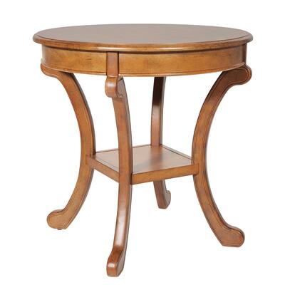Copper Grove Korostyshiv Hand-painted Transitional Accent Table