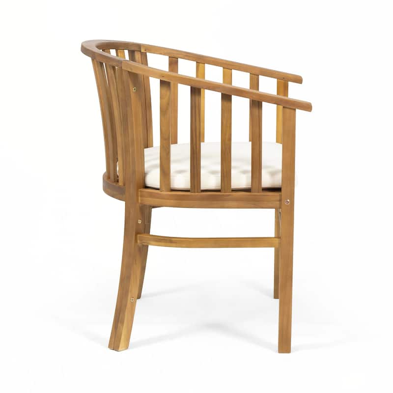 Outdoor Wooden Dining Chairs, Set of 2