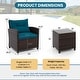 preview thumbnail 49 of 81, Costway 3PCS Patio Rattan Furniture Set Cushioned Conversation Set - See Details