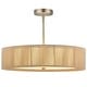 preview thumbnail 47 of 71, 3-Light 20"W Drum Fabric Semi Flush Mount Pendant Chandelier