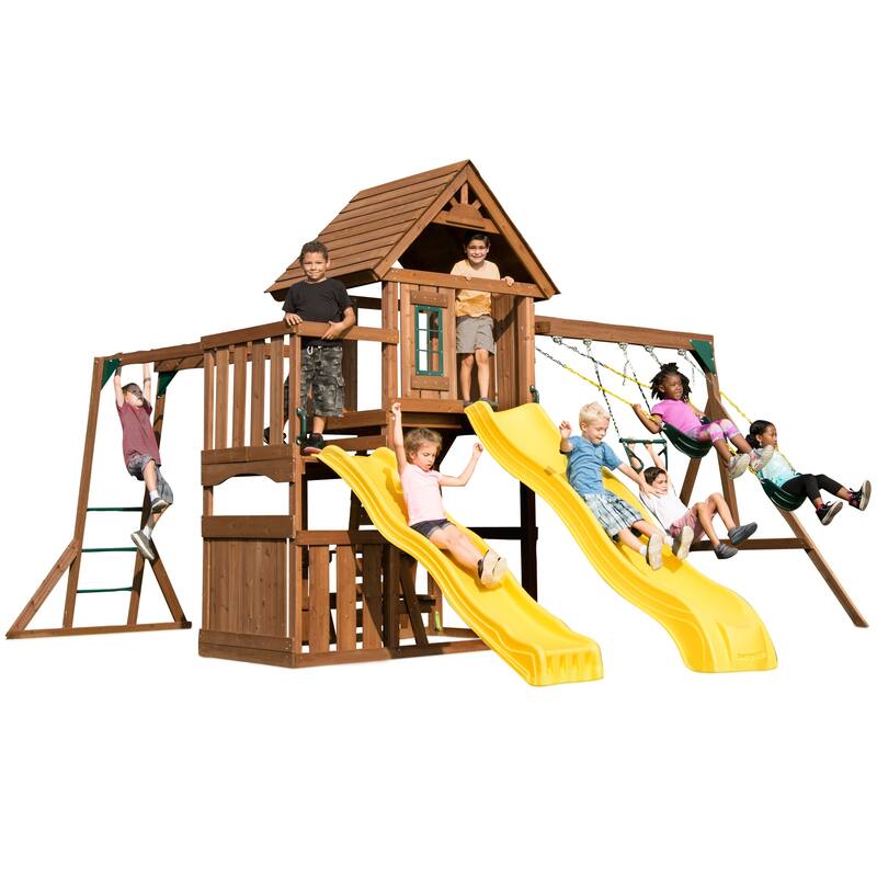 Swing-N-Slide Timberview Wooden Outdoor Swing Set