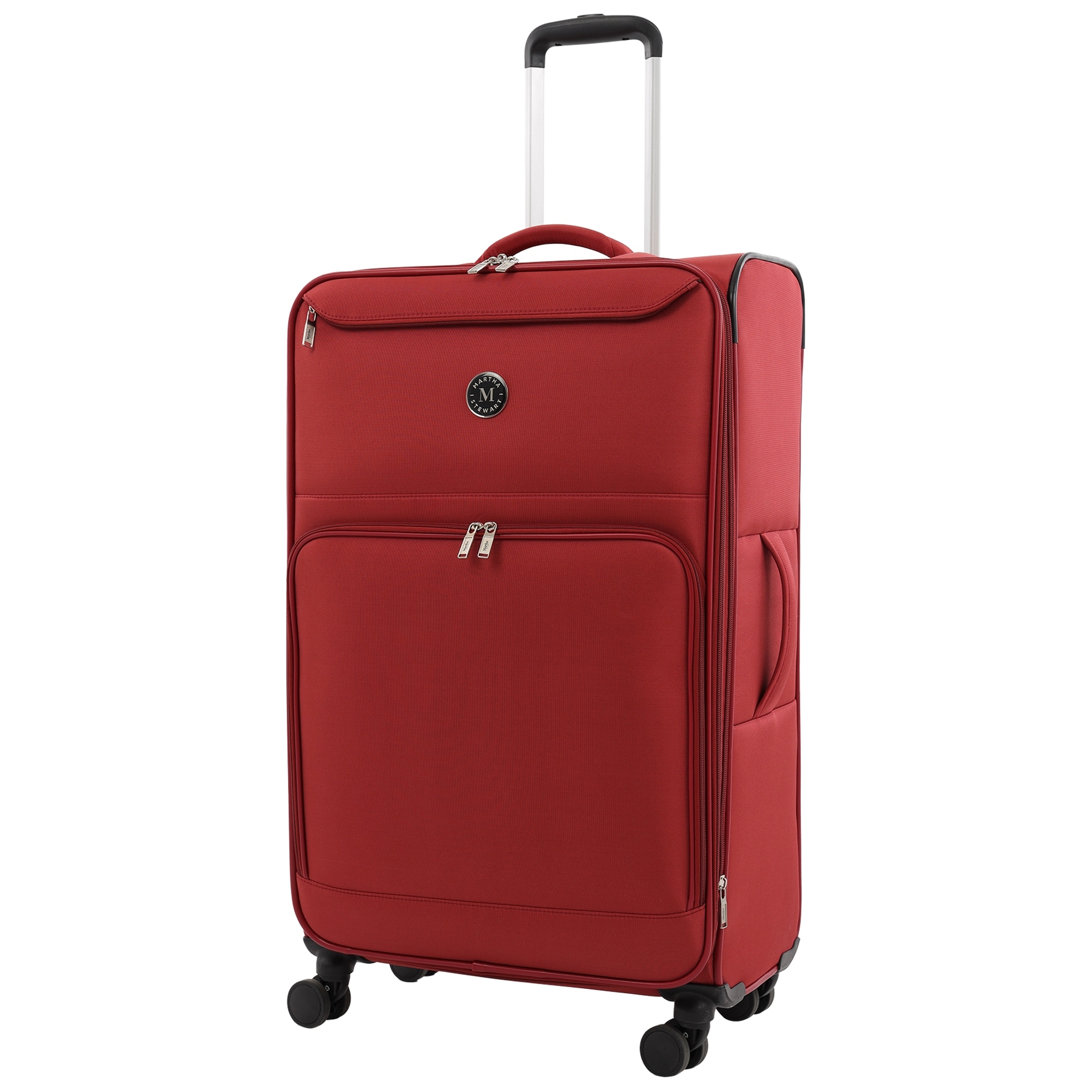 Martha Stewart 31" Softside Luggage - Extra Large Expandable Spinner Suitcase with 8 Wheels & Front Pockets