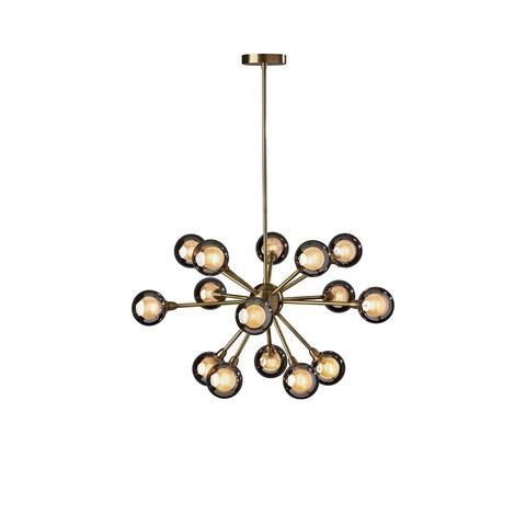 Starling Antique Brass LED 15 Light LED Chandelier