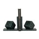 preview thumbnail 12 of 15, White, black or Green CosmoLiving by Cosmopolitan Black Marble Orb Bookends (Set of 2) 6 x 5 x 6 - Green