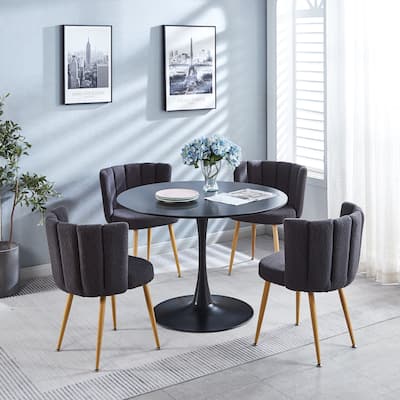 Vanity Chairs Grey Modern Dining Chair