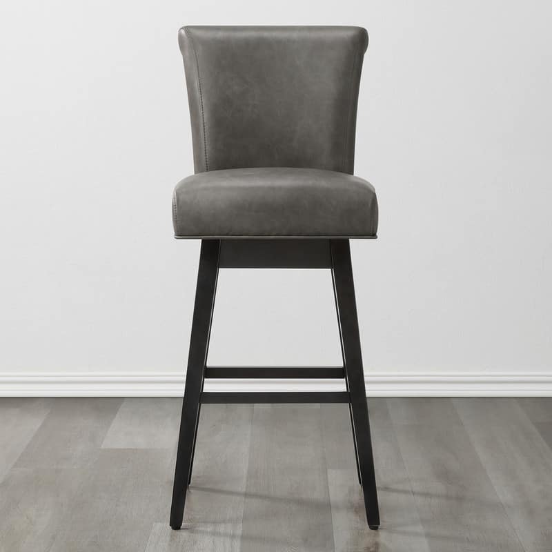 Spruce & Spring Noah Upholstered 26-inch Counter Height Swivel Barstool Set