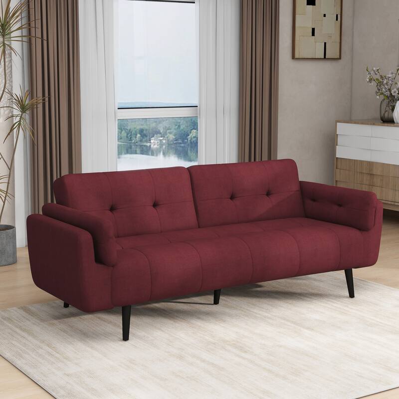 Convertible Futon Sofa Reclining Adjustable Back Couch Bed Sleeper