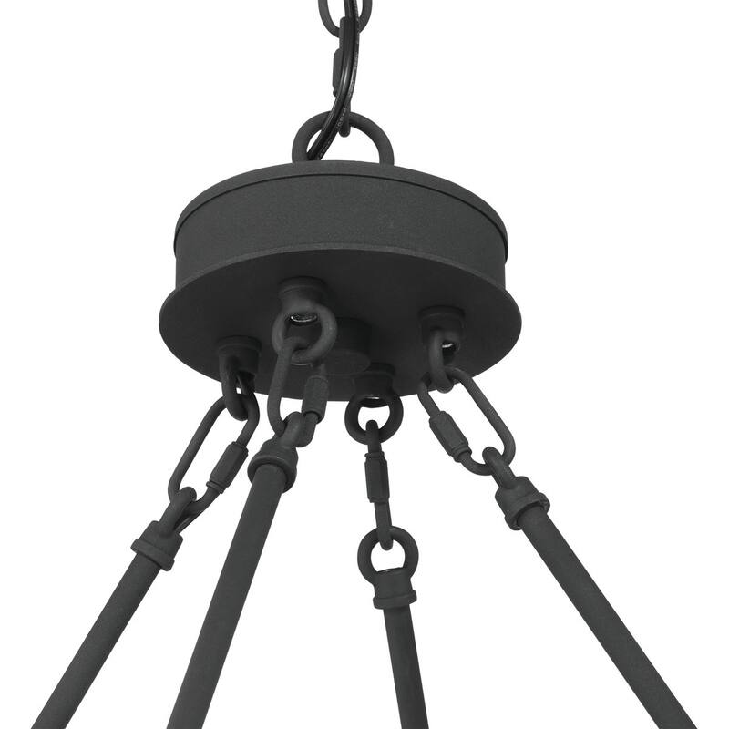 Acroma 12-light Farmhouse Black Wagon Wheel Chandelier