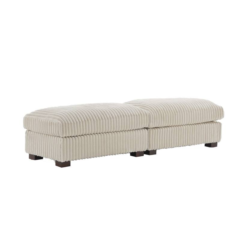 Fauxfur Ottoman Bench