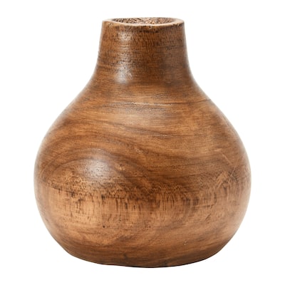 Decorative Paulownia Wood Pedestal Vase