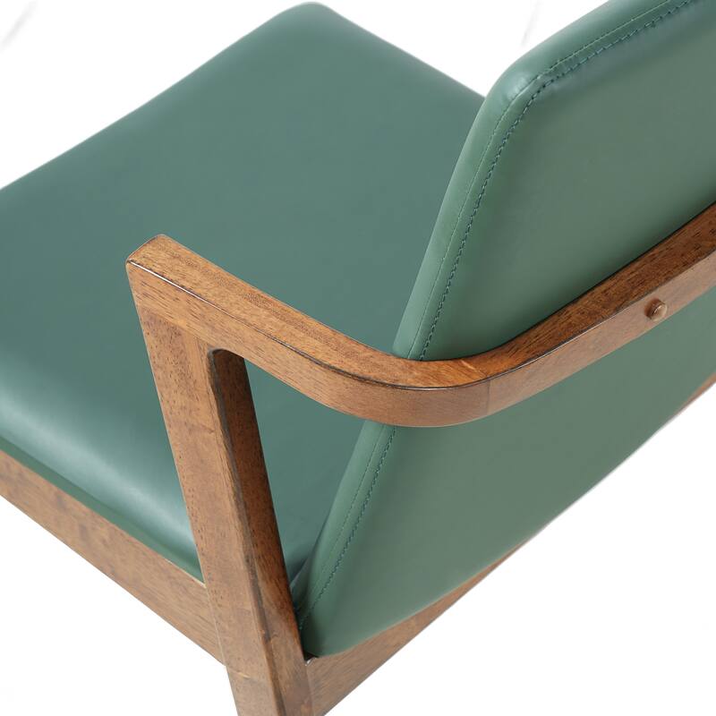 Christopher Knight Home - Mid-Century Modern Upholstered Wood Dining Arm Chairs with Ergonomic Armrests & Backrest, Set of 2