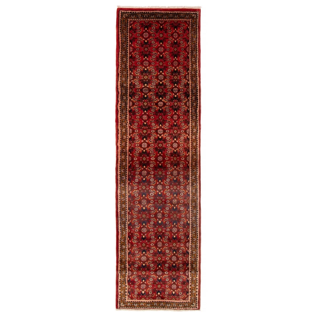ECARPETGALLERY Hand-knotted Andelz Red Wool Rug - 2'8 x 9'1