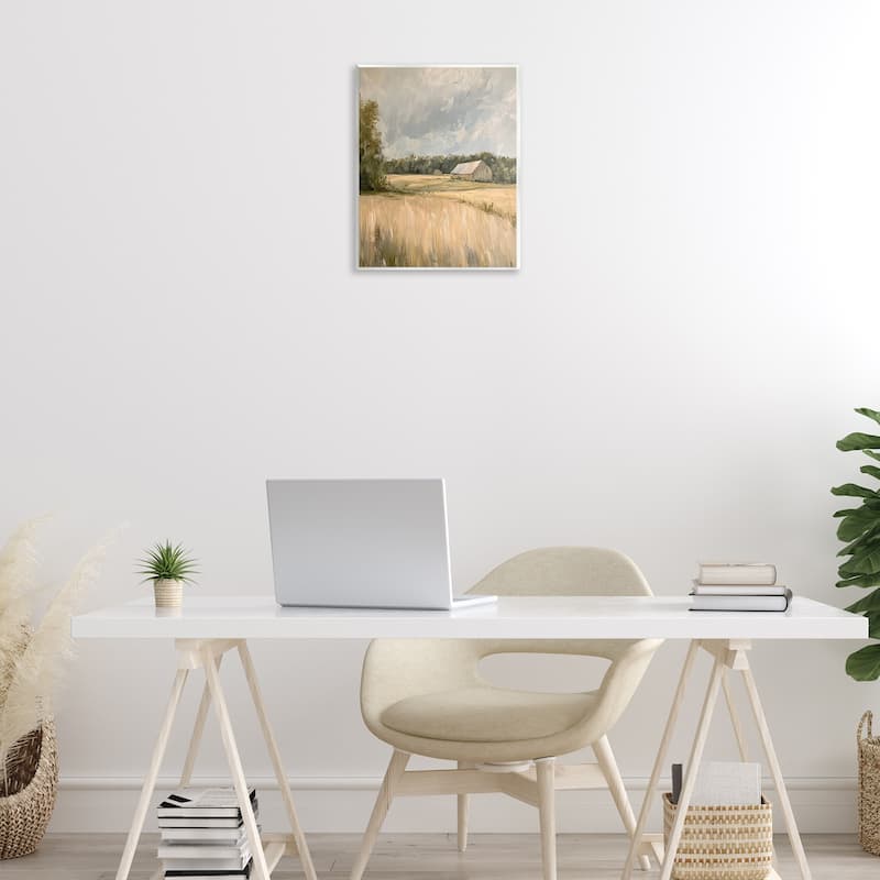 Stupell Natural Farm's Wispy Grasses Wall Plaque Art Design By Petal Prints Design