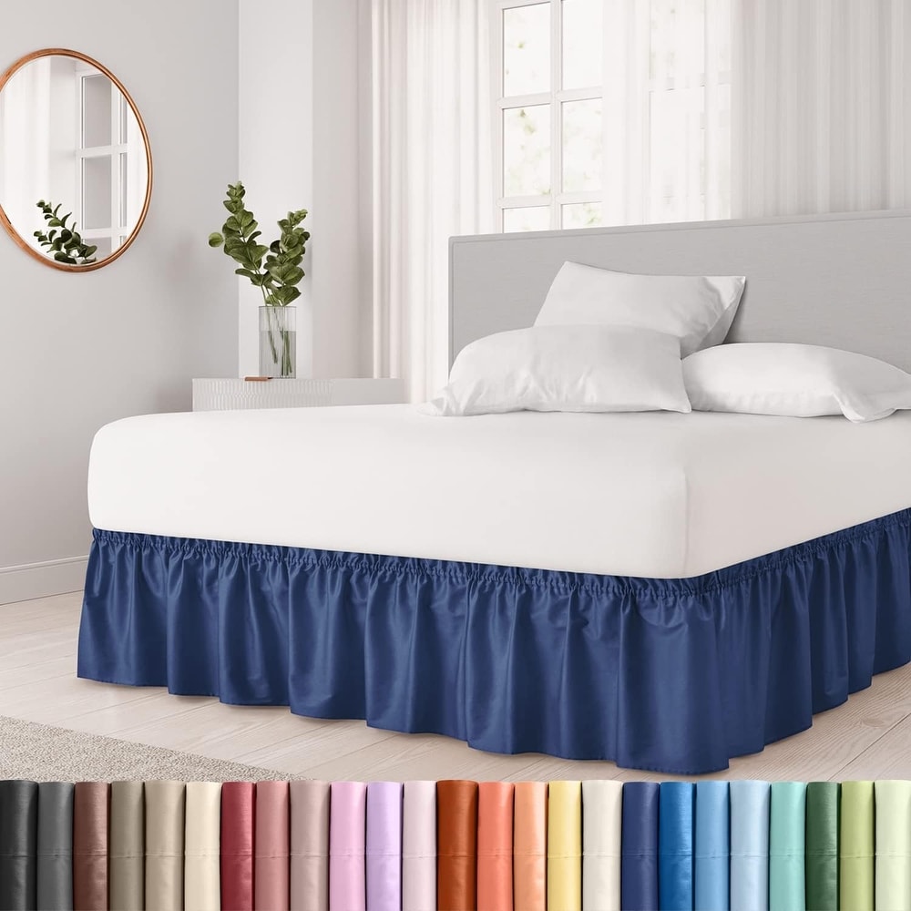 Royal blue bed skirt store