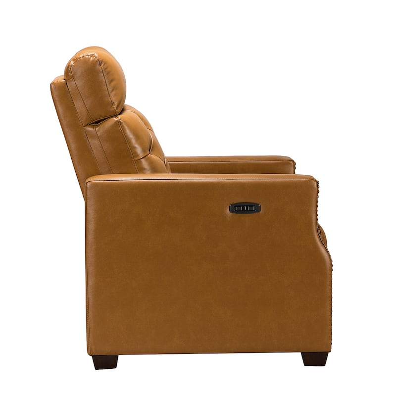 Alina 31.50" Wide Genuine Leather Power Recliner with USB Port