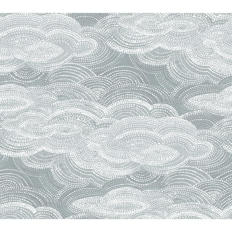 A-Street Prints Vision Slate Stipple Clouds Wallpaper