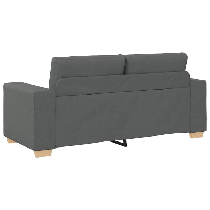 vidaXL Loveseat Sofa Dark Grey/Black - 30.3 x 71.3 x 32.3 in