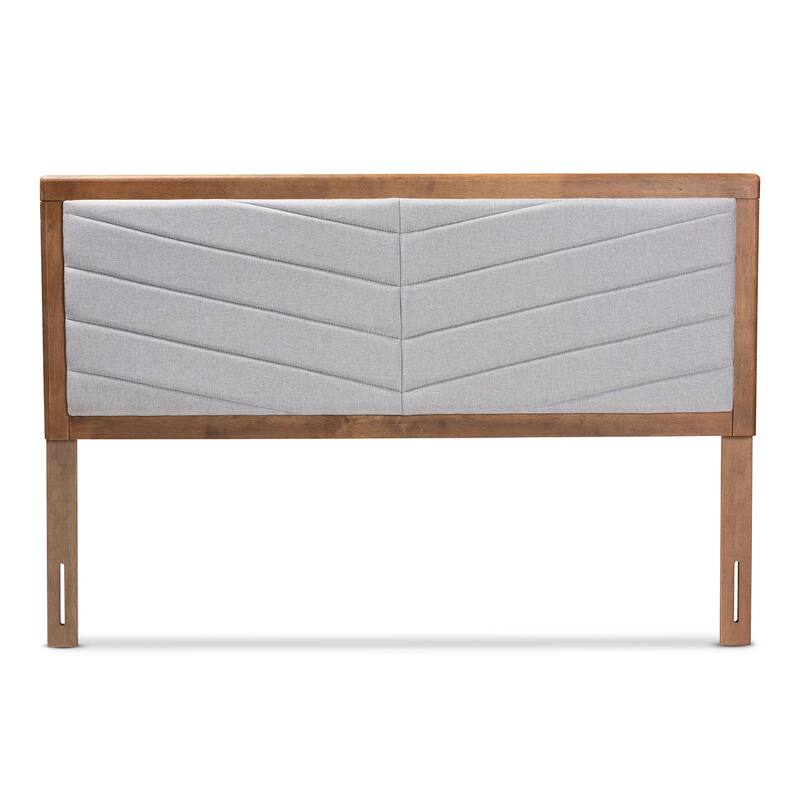 Modern Grey Fabric Headboard - Tufted Panel Headboard with Wood Frame - Bedroom Headboard 61 Inch Wide