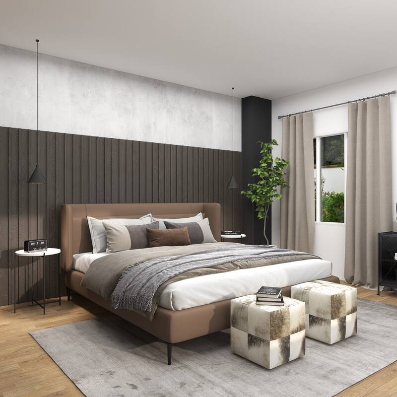 Black Terrazzo Stone Accent Table with Marble Top