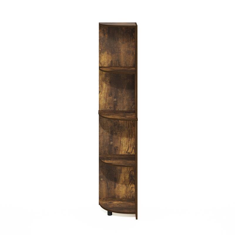 57.13 in. Tall Pine Wood 4-Shelf Bookcase