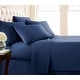 preview thumbnail 5 of 28, No-slip Ultra-soft Deep Pocket 6-piece Bed Sheet Set California King - Navy blue