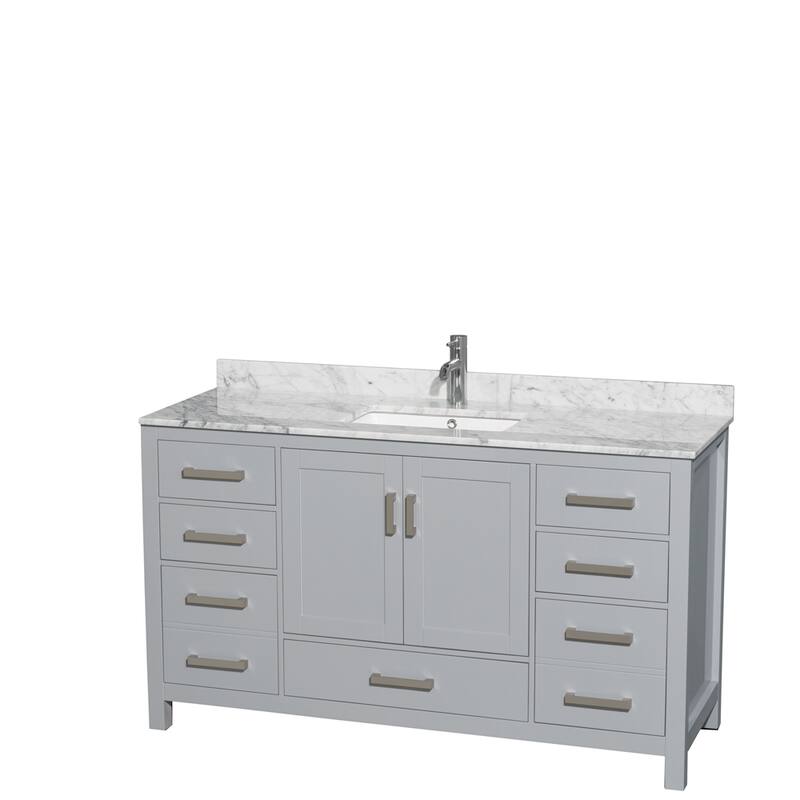 Wyndham Collection Sheffield Single Vanity Set