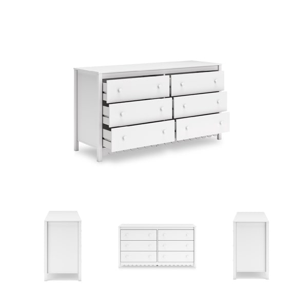 Signature Design by Ashley Hallityn Matte White 6-drawer Dresser