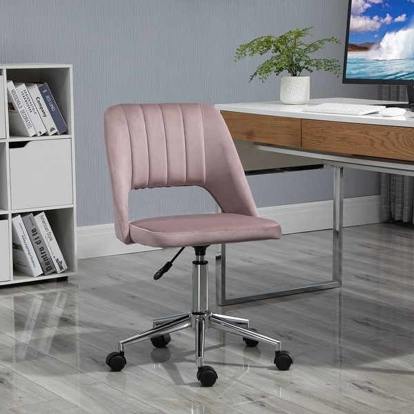 Armless fabric hot sale desk chair