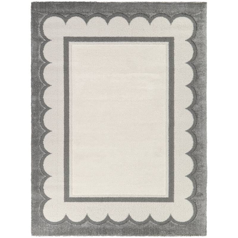 Wendell Modern Border Area Rug