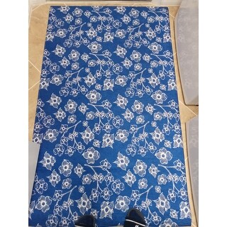 EMA COBALT BLUE Kitchen Mat by Kavka Designs - Overstock ...