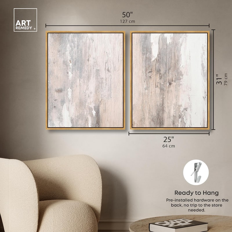Striated Texture I Canvas Set of 2 by Art Remedy