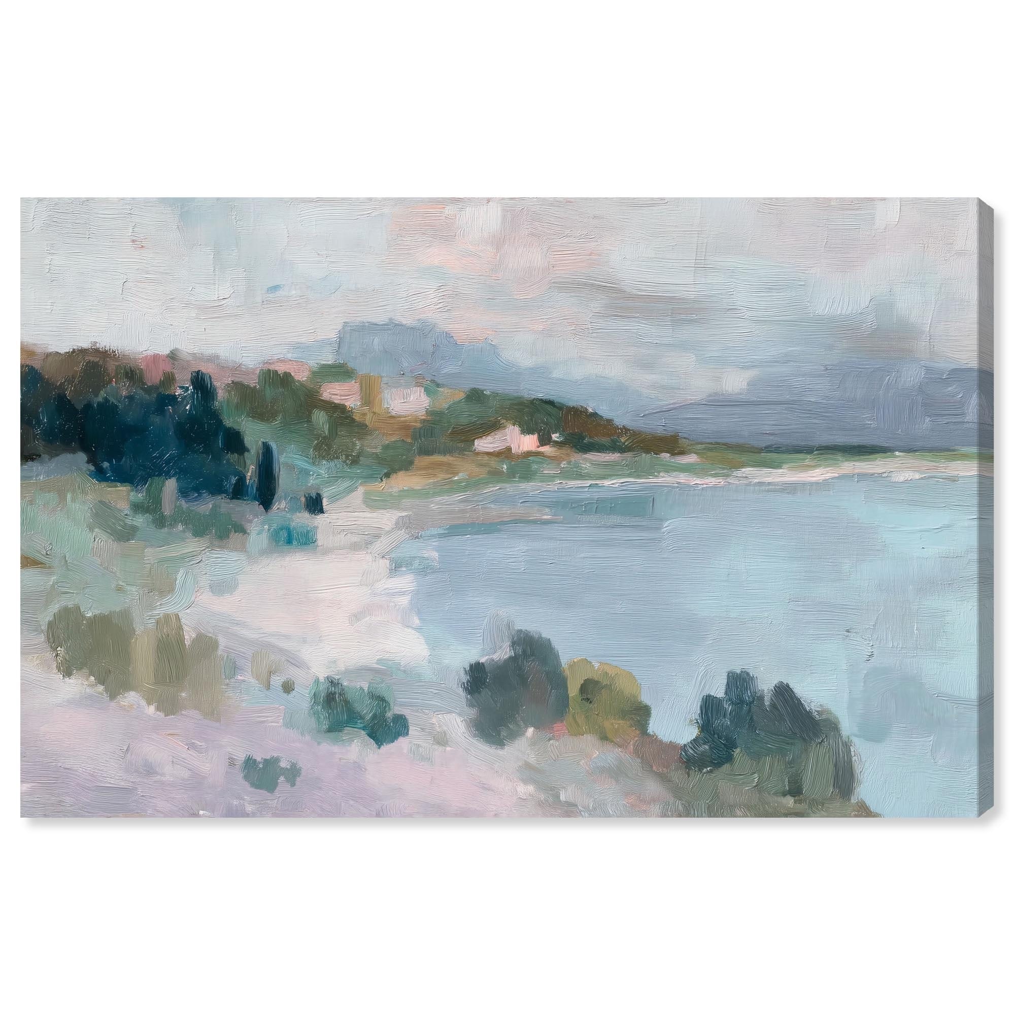 Coastal Haze I Blue Wall Decor Wrapped Canvas Print by Art Remedy