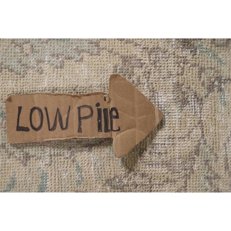 Hand Knotted Oriental 100% Wool Carpet Traditional Floral Beige & Ivories Tabriz Area Rug - 12' 5'' X 9' 8''