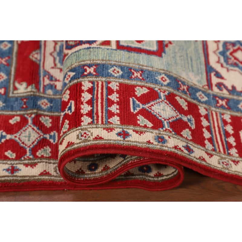 Kazak Oriental Foyer Rug Handmade Bedroom Wool Carpet - 3'5" x 4'10"