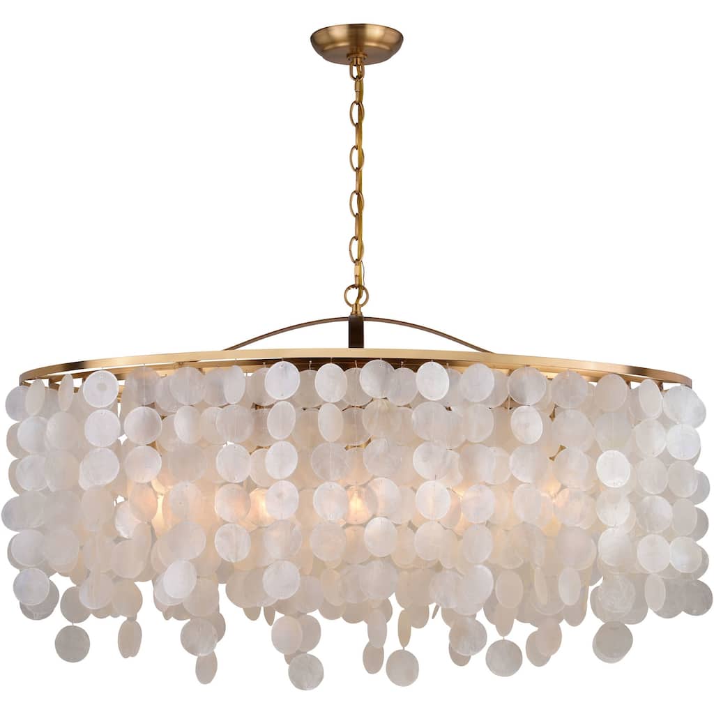 Vaxcel Lighting H0282 Elsa 36" Wide 5 Light Linear Capiz Shell