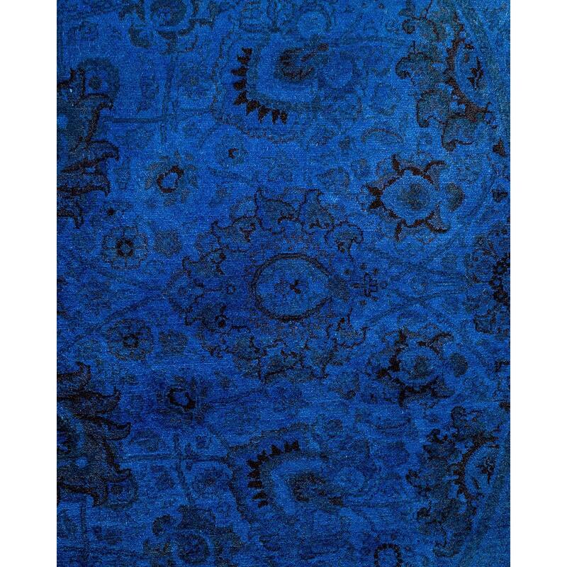 Fine Vibrance, One-of-a-Kind Hand-Knotted Area Rug - Purple, 6' 1" x 6' 1" - 6' 1" x 6' 1"