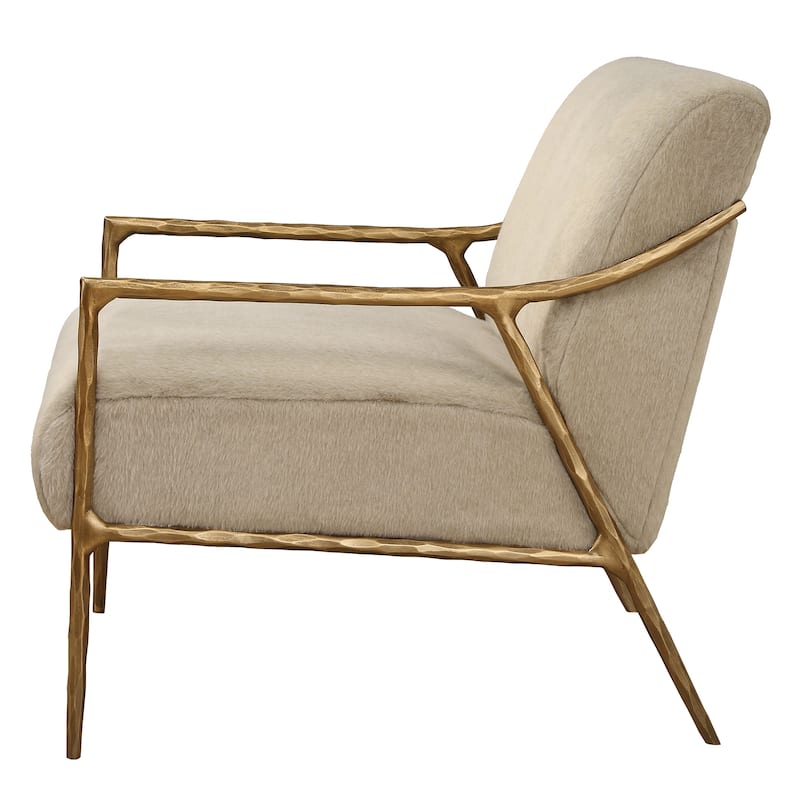 Uttermost Kashmir Aged Gold Accent Chair - 32" H x 26.5" W x 29" D